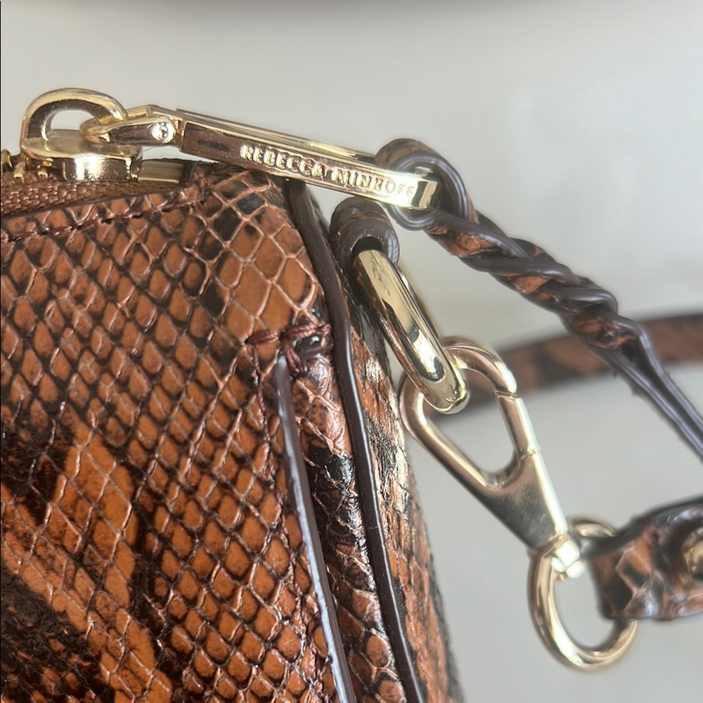 Rebecca Minkoff Jean Mac Equestrian Snakeskin Crossbody NWT $248 - Picture 9 of 15